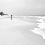 Summer on a solitary beach